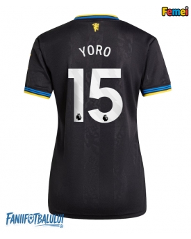 Manchester United Leny Yoro #15 Tricou Fotbal Replică 2025-26 Femei Treilea